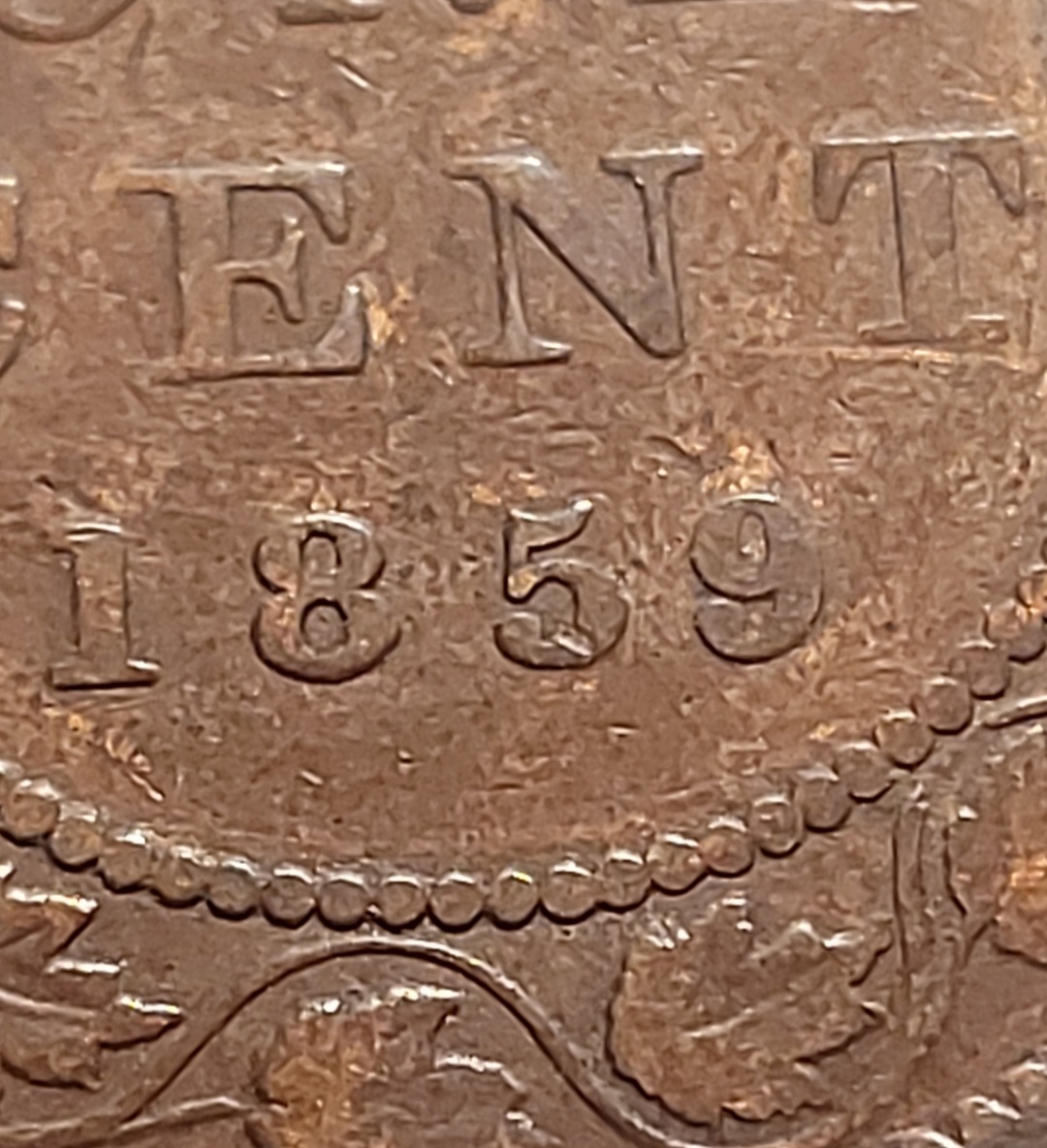 1859-Large-Cent,-Flat-9-Almost-Closed
